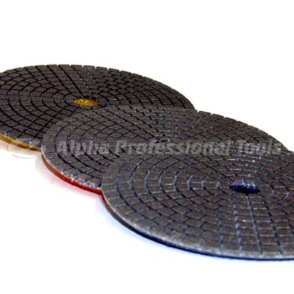 Alpha Ceramica Metal 3" Preparation Stage for Wet Granite Polishing Hook & Loop #150