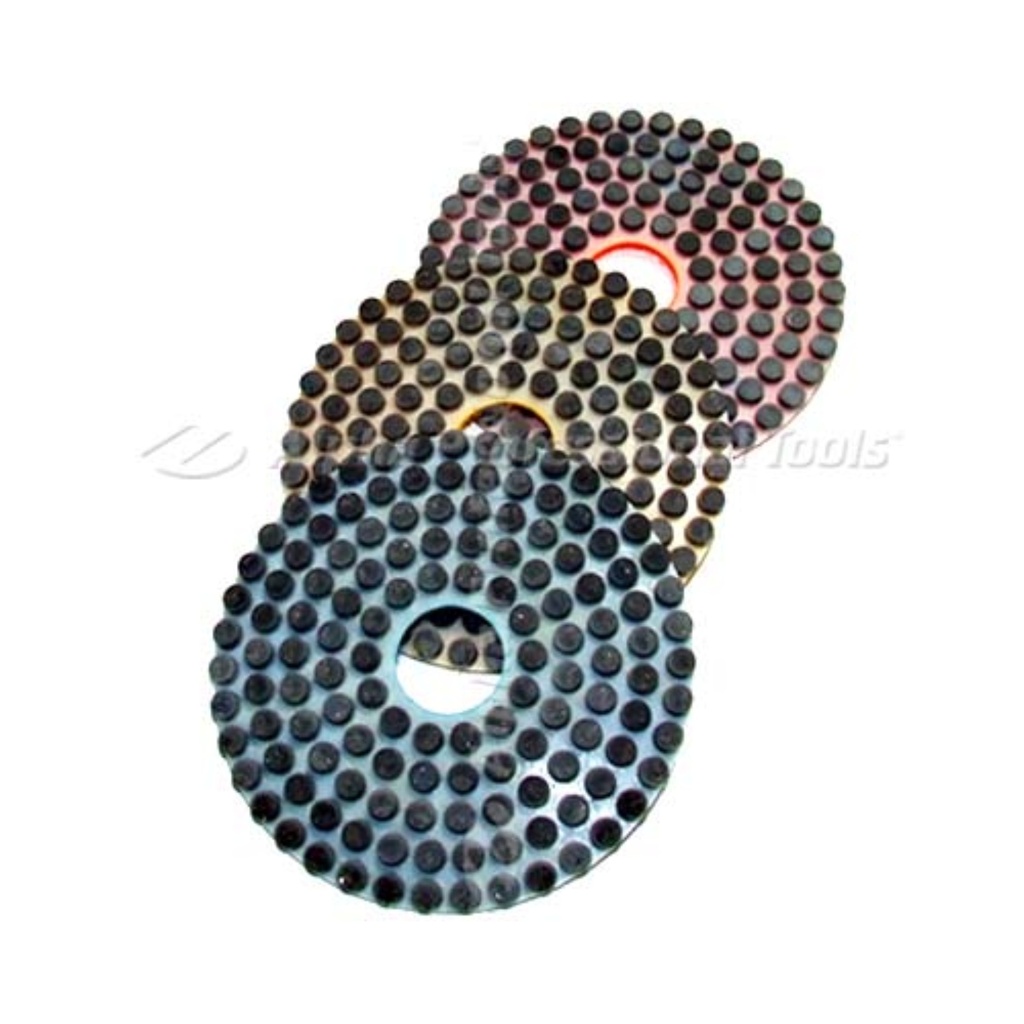 Alpha Ceramica Vitrified 4" Preparation Stage for Wet Granite Polishing Hook & Loop #150