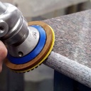 Alpha Ceramica Vitrified 4" Preparation Stage for Wet Granite Polishing Hook & Loop #150