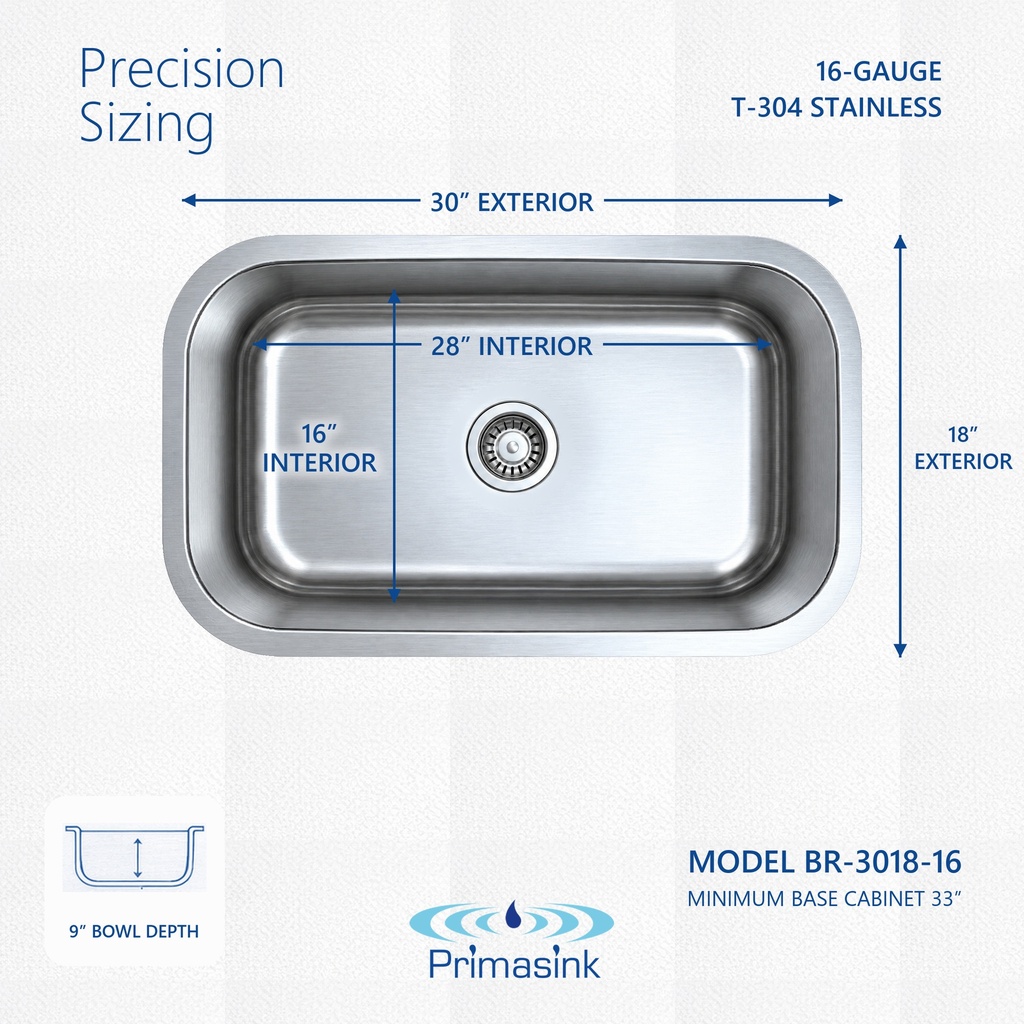 BR-3018-16 precision sizing - dimensions