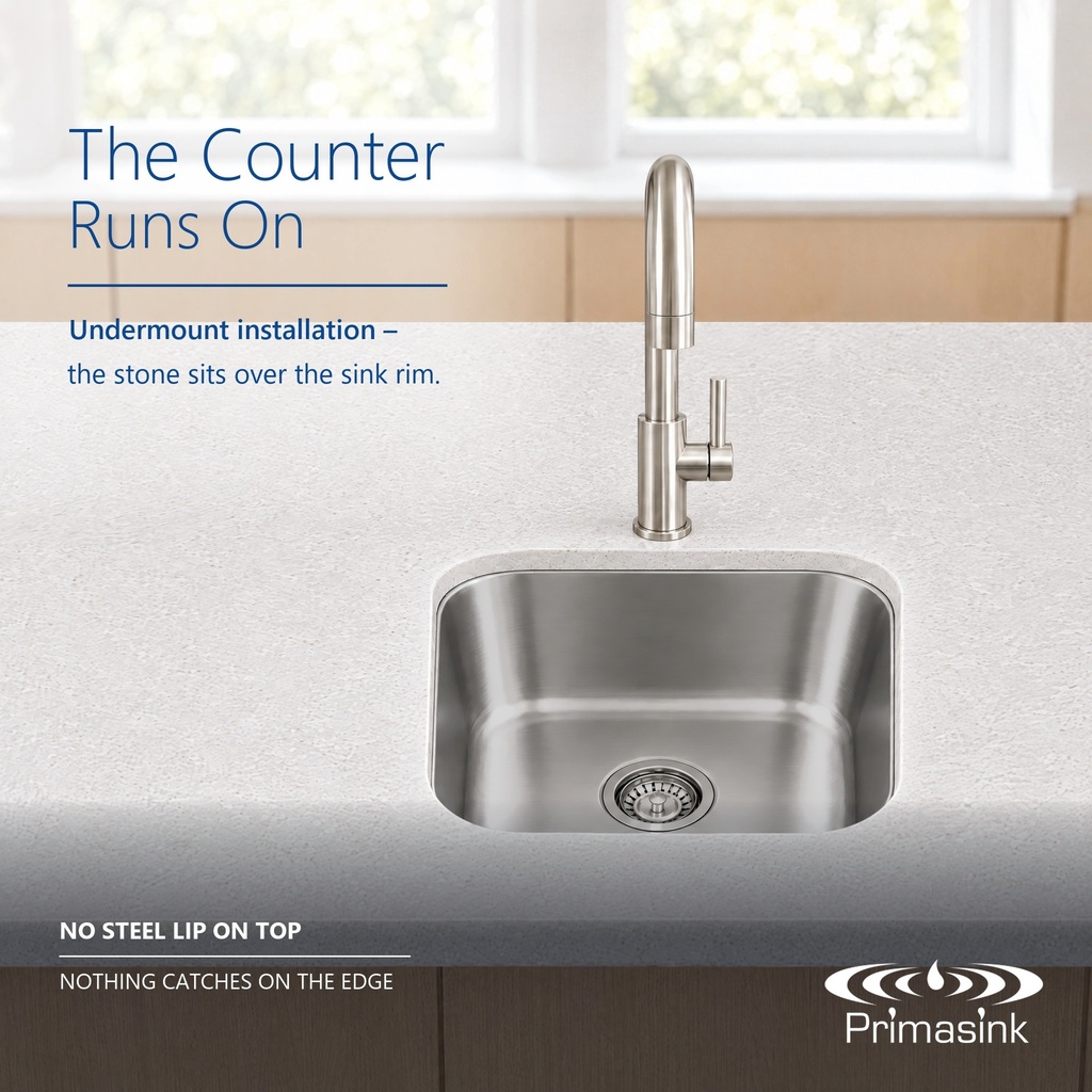 BR-1618 seamless undermount - the counter runs on