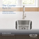 BR-1618 seamless undermount - the counter runs on