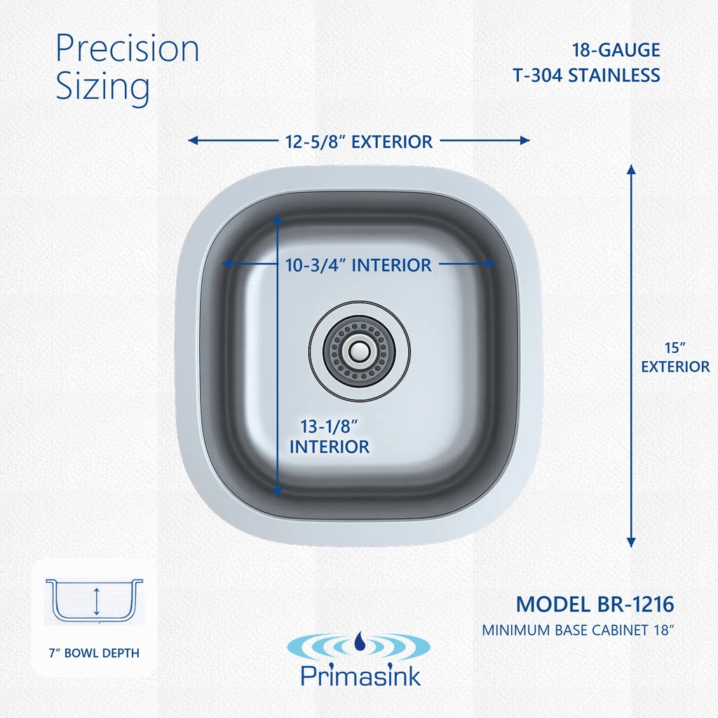 BR-1216 precision sizing - dimensions