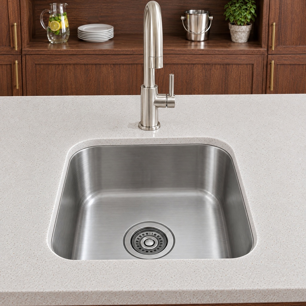 BR-1216 single bowl depth - angled view