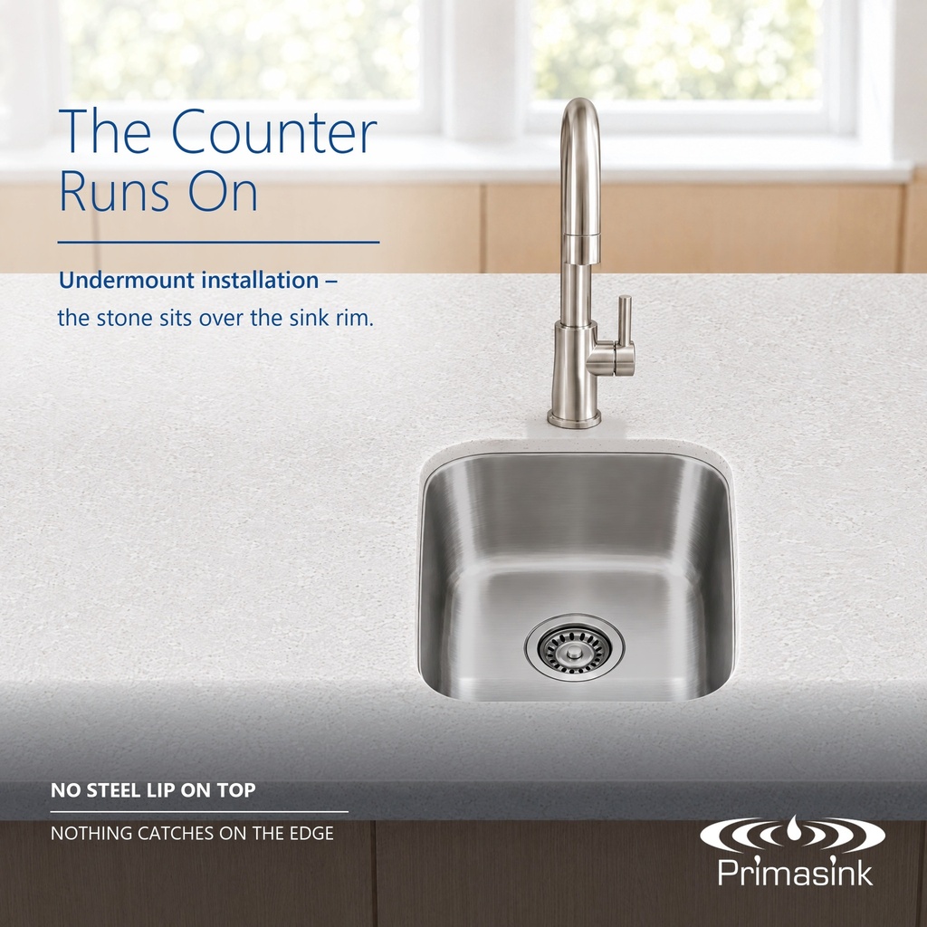 BR-1216 seamless undermount - the counter runs on