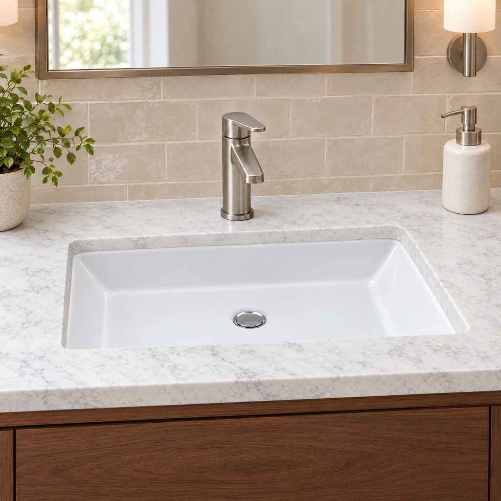 BR-204W installed in a bathroom vanity