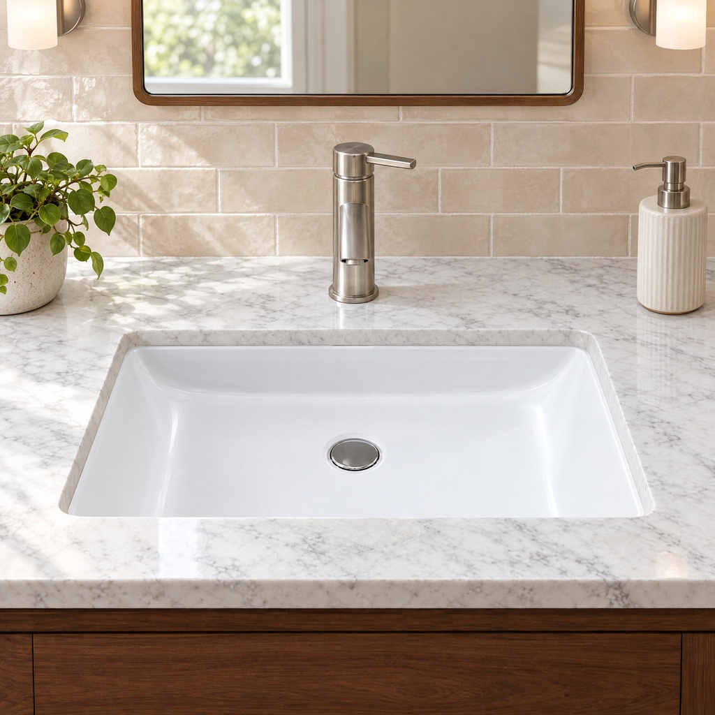 BR-202W installed in a bathroom vanity