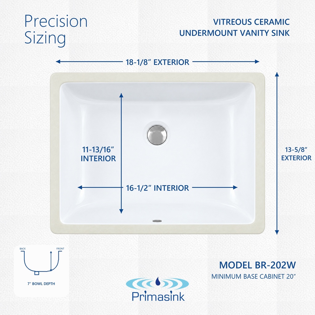 BR-202W precision sizing - dimensions