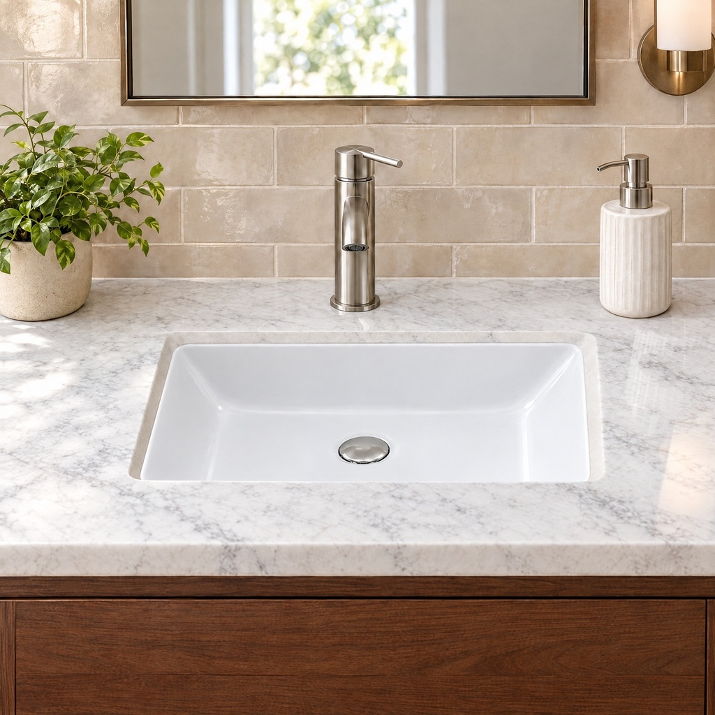 PS-1611W installed in a bathroom vanity