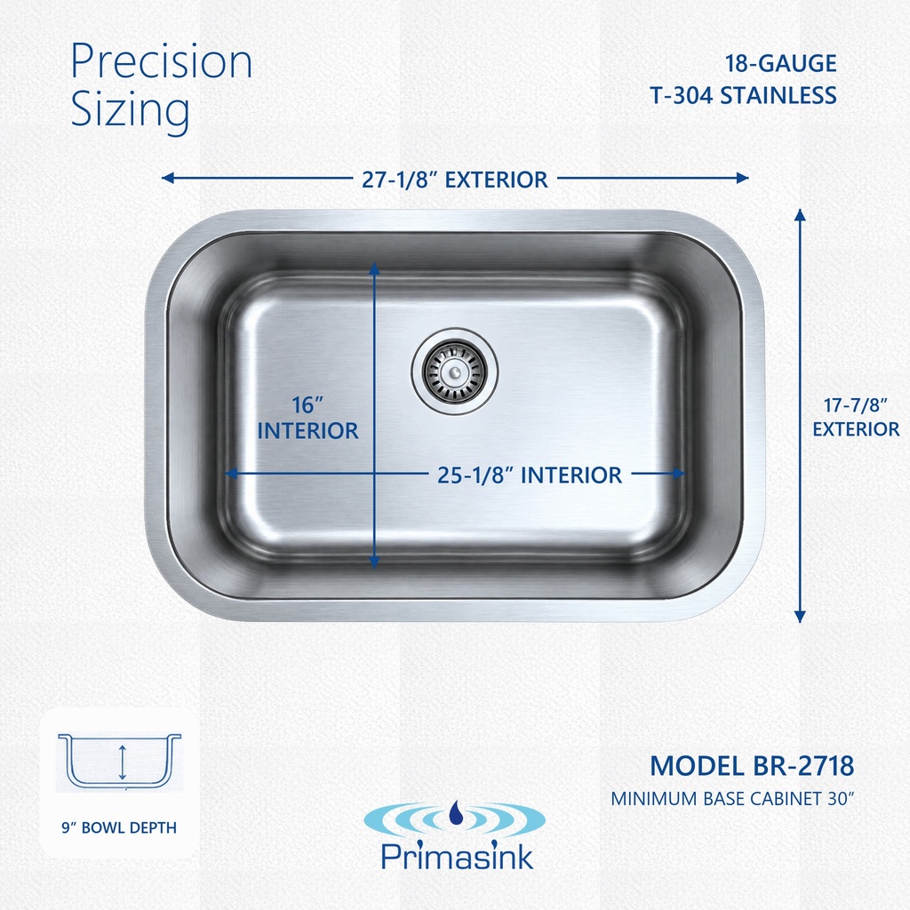 BR-2718 precision sizing - dimensions