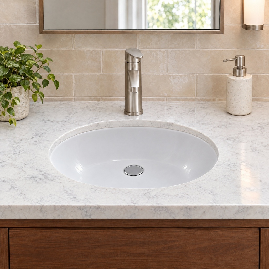 BR-1714W installed in a bathroom vanity
