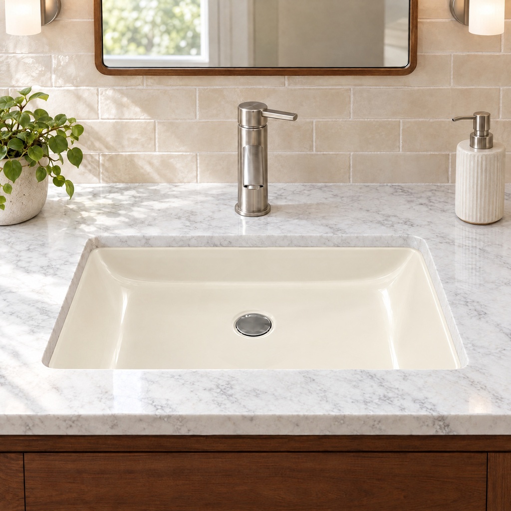 BR-202B installed in a bathroom vanity