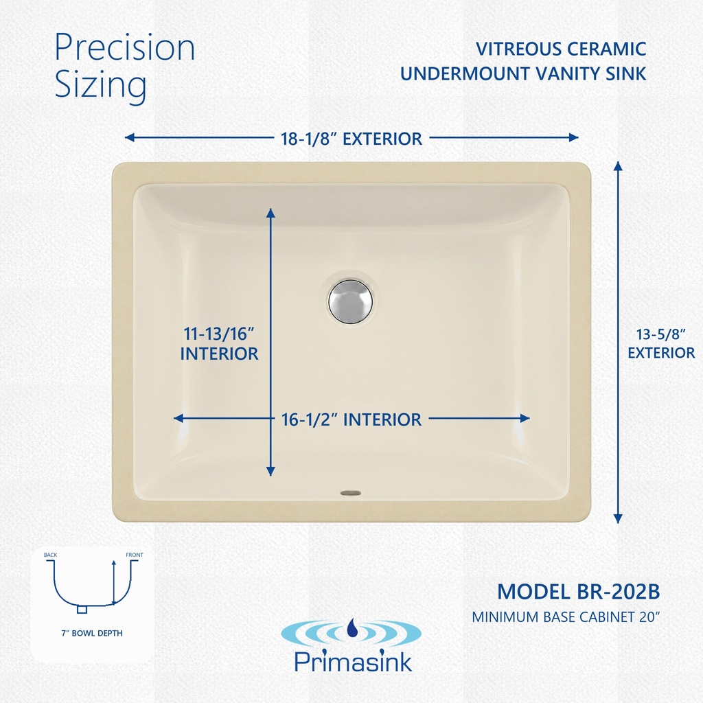 BR-202B precision sizing - dimensions