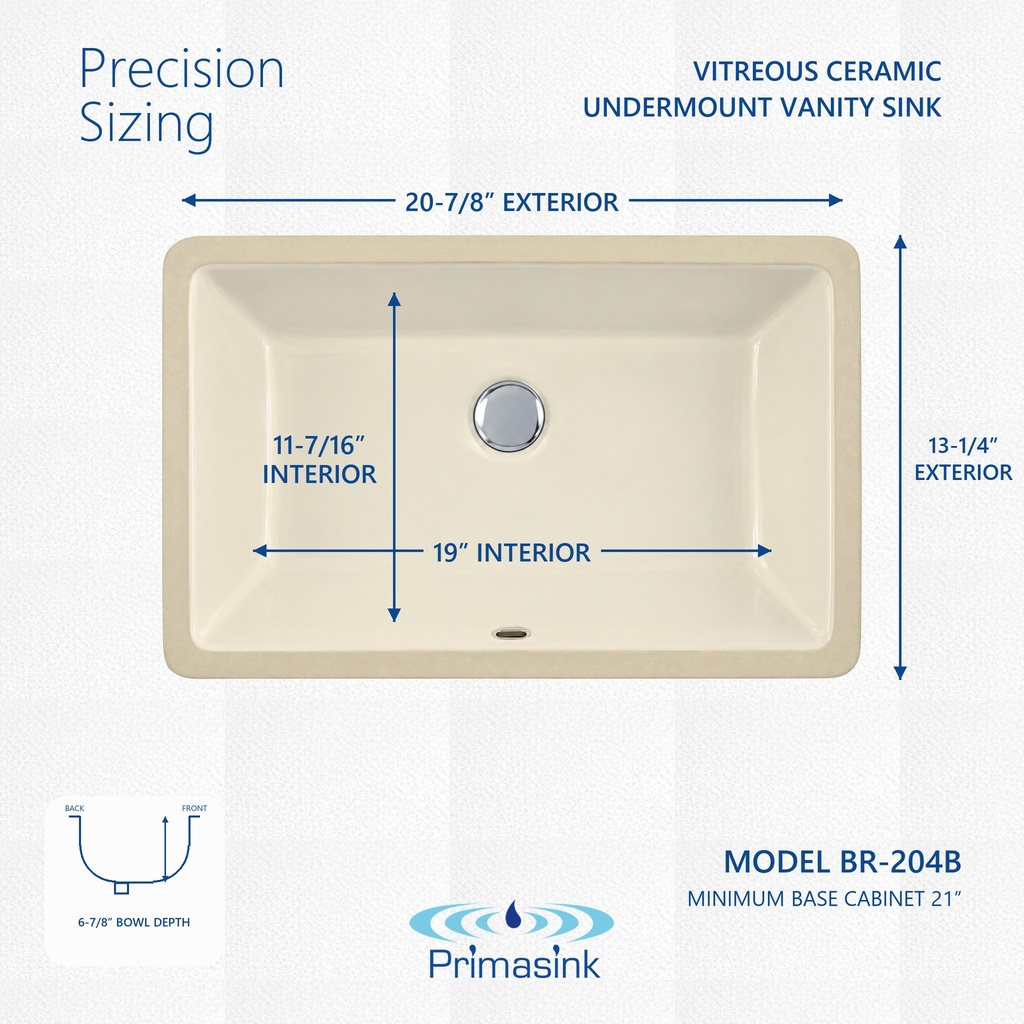 BR-204B precision sizing - dimensions