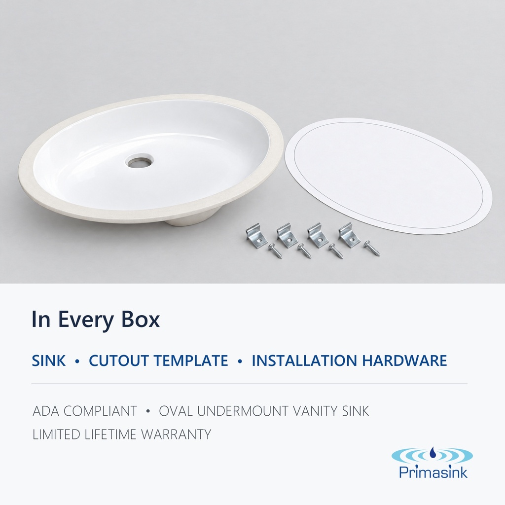 BR1613ADA in every box - sink, cutout template, installation hardware