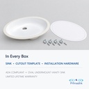 BR1613ADA in every box - sink, cutout template, installation hardware