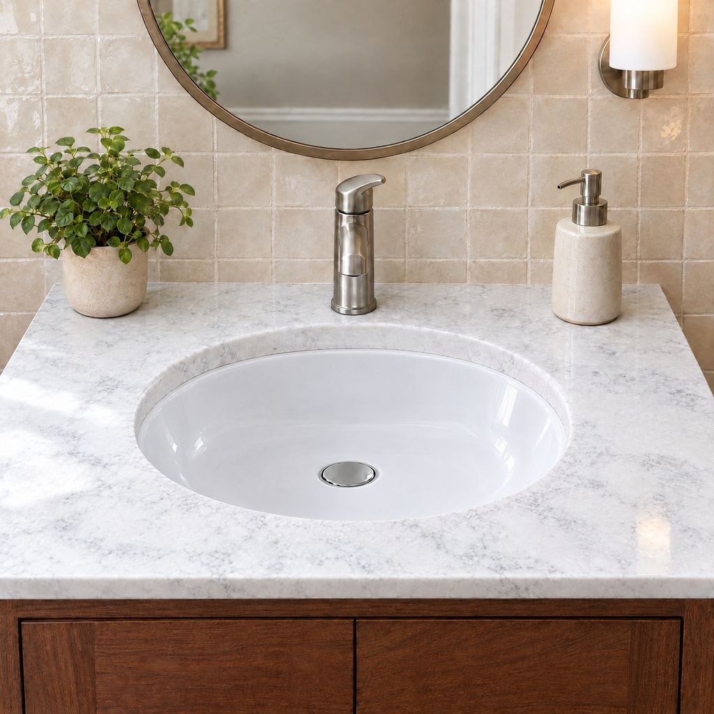 BR-1310W installed in a bathroom vanity