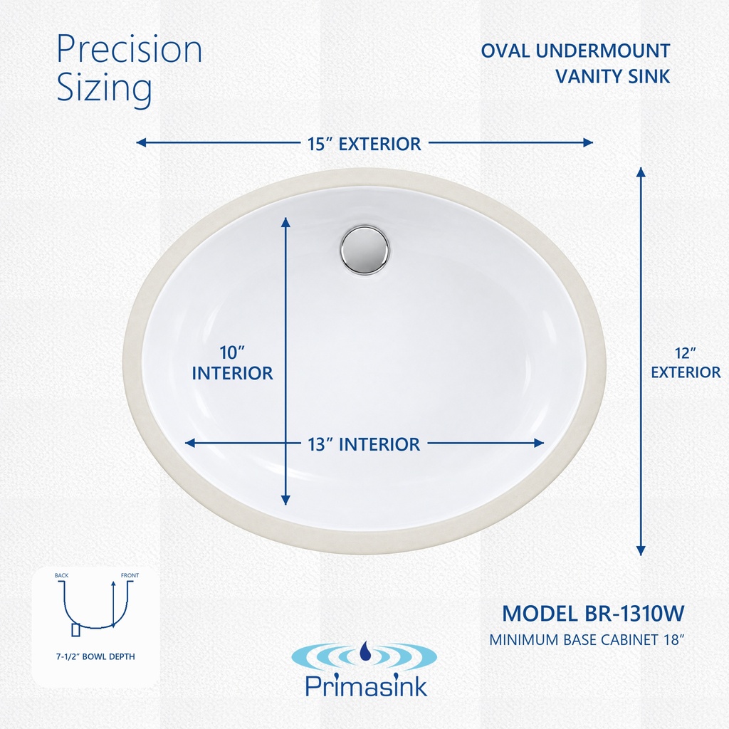 BR-1310W precision sizing - dimensions