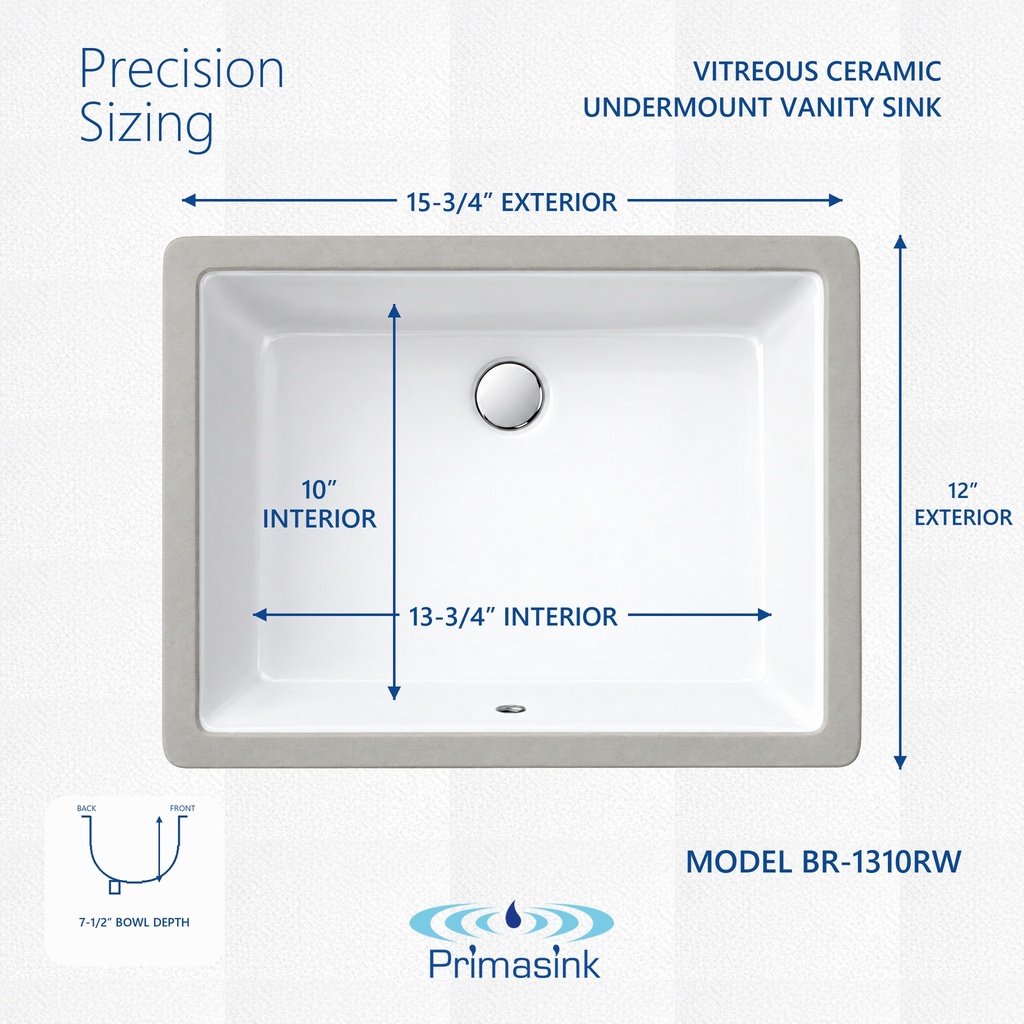 BR-1310RW precision sizing - dimensions