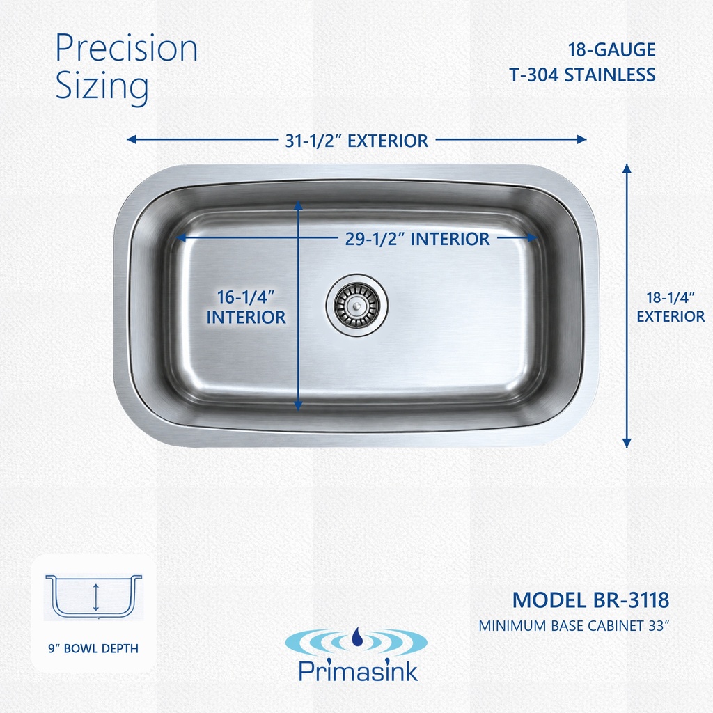 BR-3118 precision sizing - dimensions