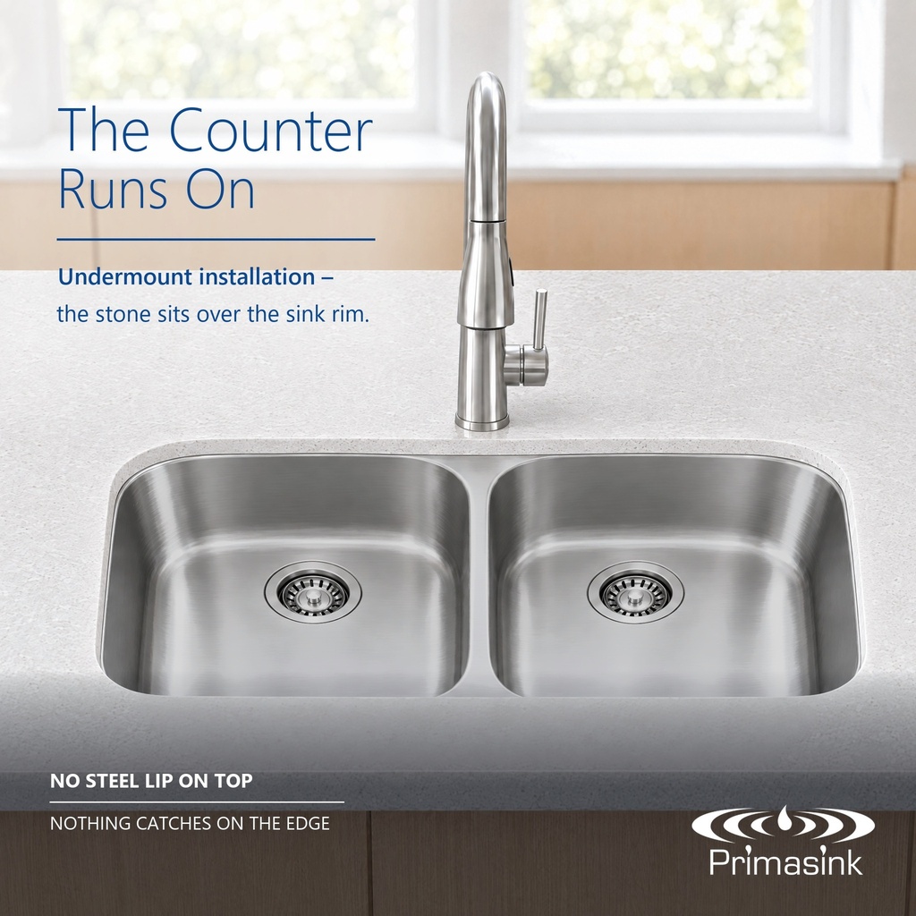 BR-3117-16 seamless undermount - the counter runs on
