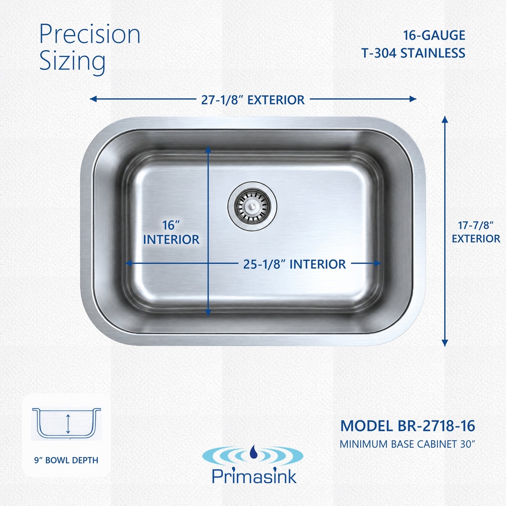BR-2718-16 precision sizing - dimensions