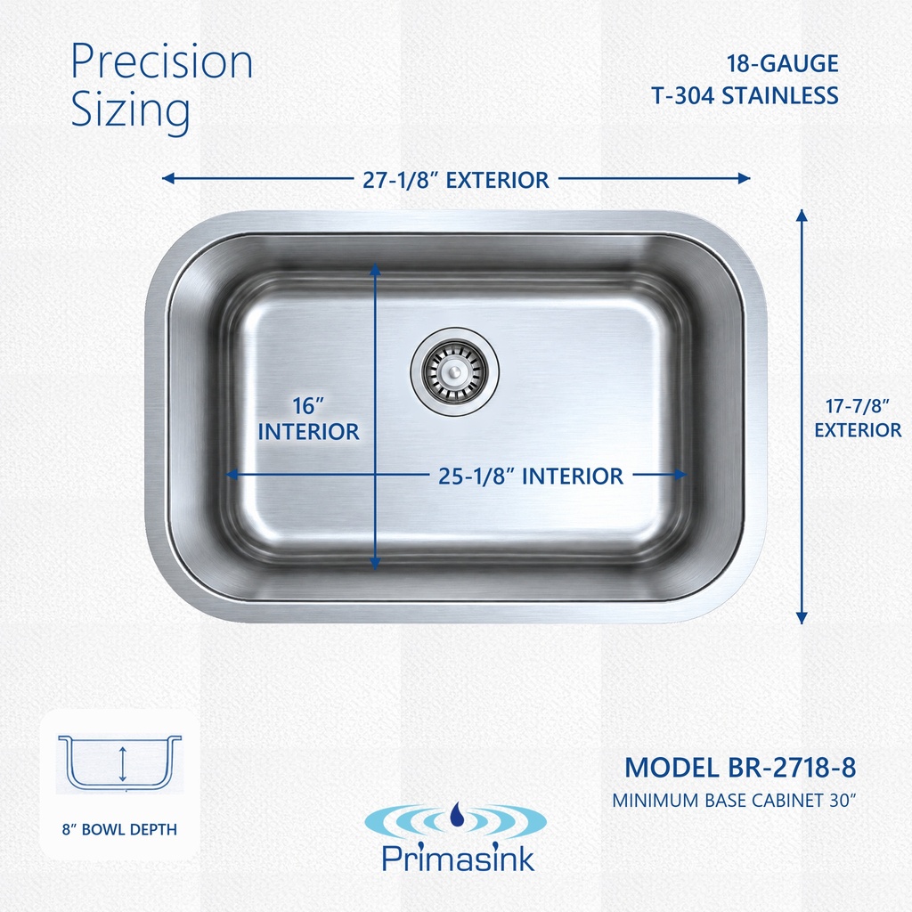 BR-2718-8 precision sizing - dimensions