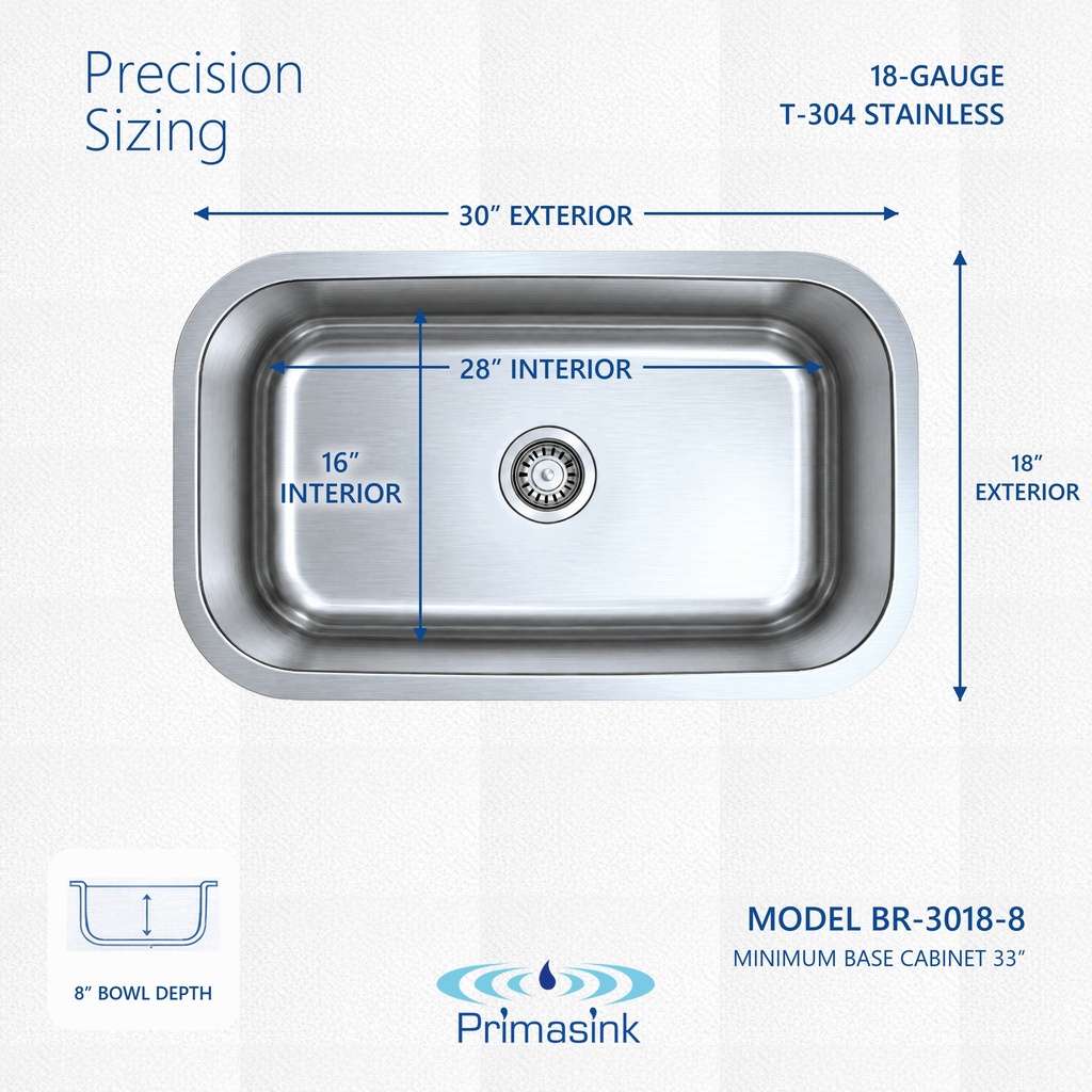 BR-3018-8 precision sizing - dimensions