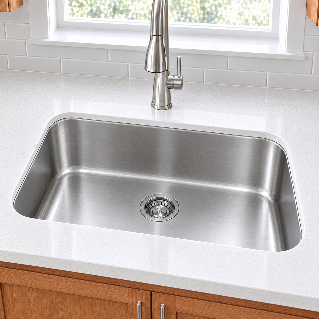BR-3018-8 single bowl depth - angled view