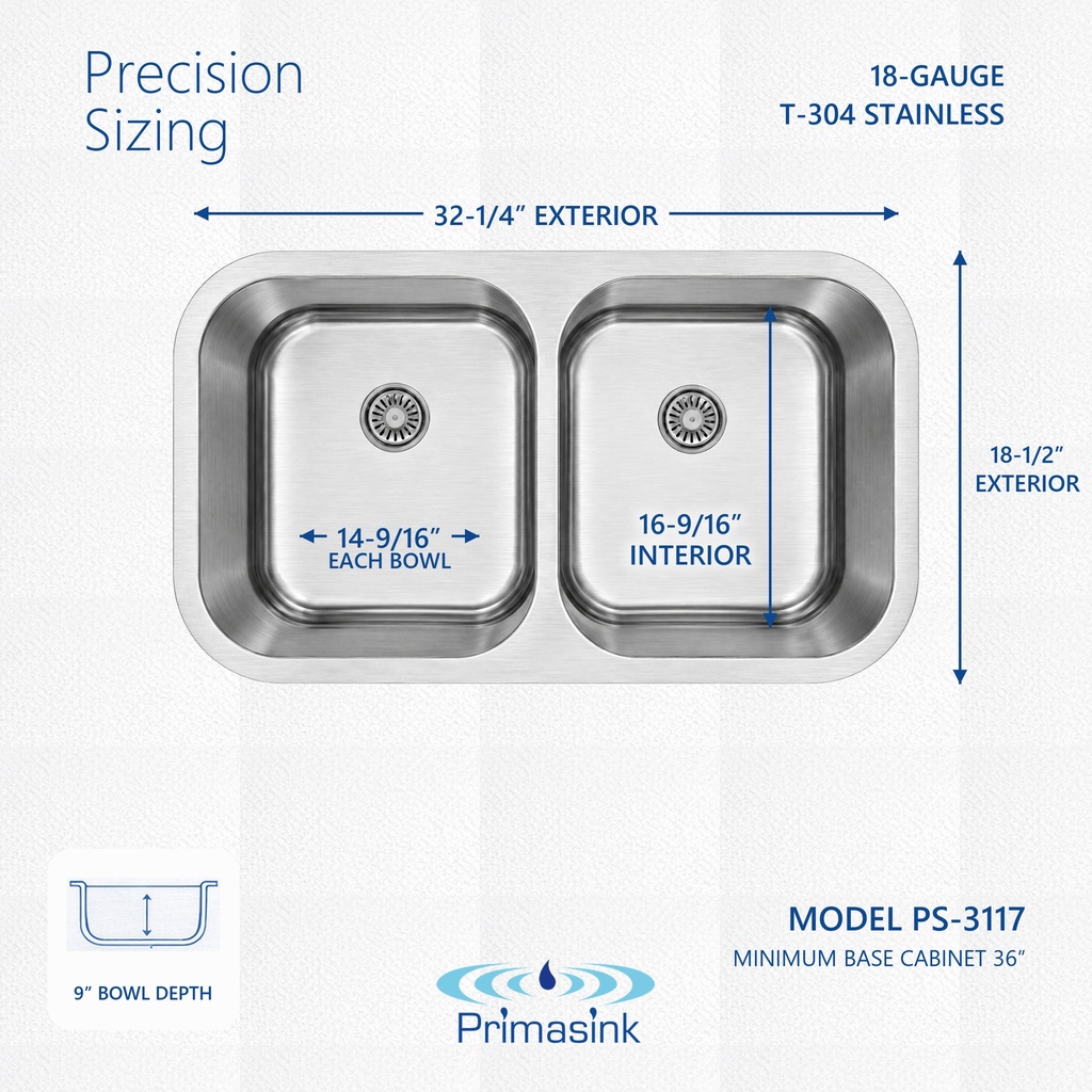 PS-3117 precision sizing - dimensions