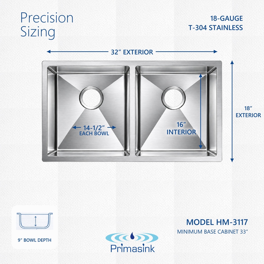 HM-3117 precision sizing - dimensions