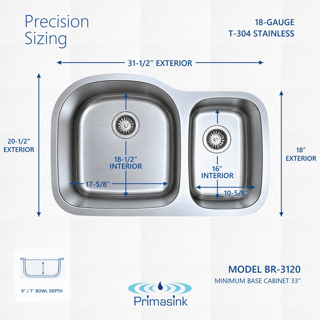 BR-3120 precision sizing - dimensions