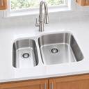 BR-3120R double bowl depth - angled view