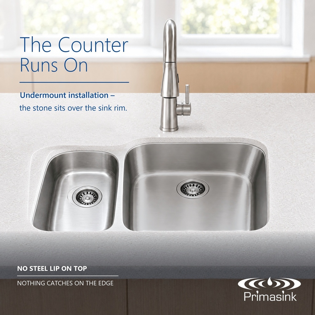 BR-3120R seamless undermount - the counter runs on