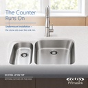 BR-3120R seamless undermount - the counter runs on
