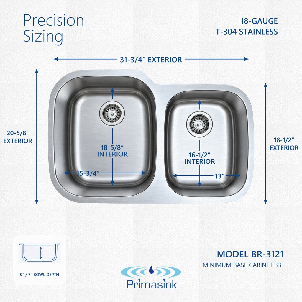 BR-3121 precision sizing - dimensions