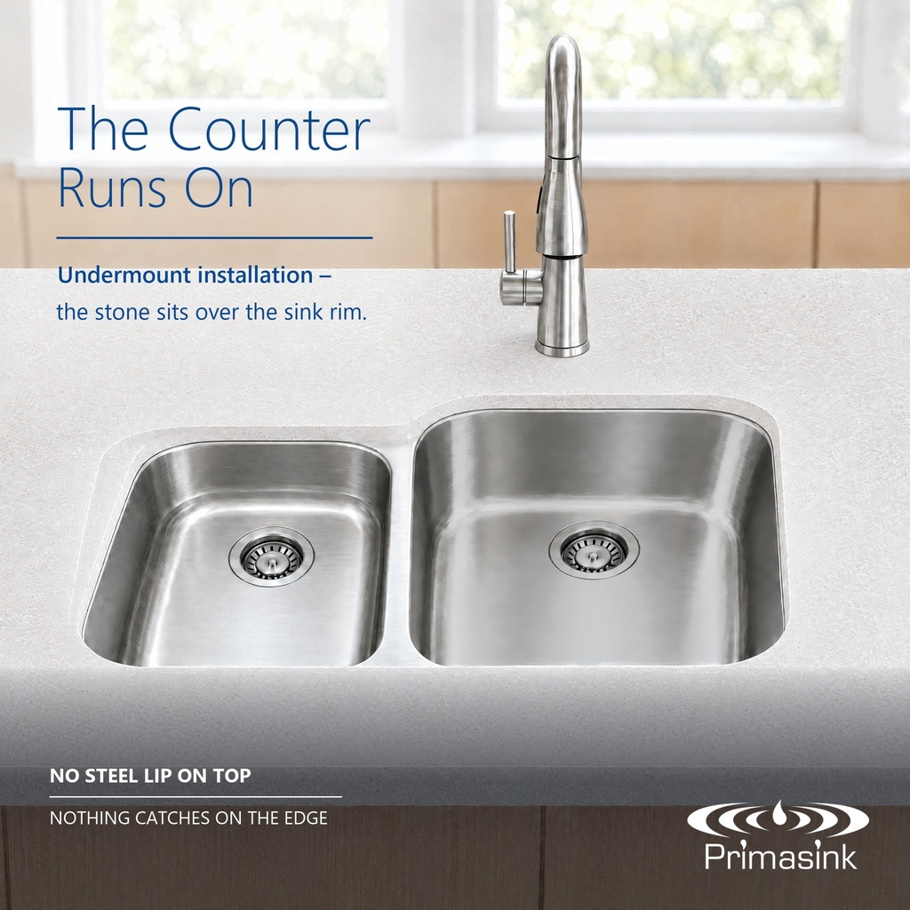 BR-3121R seamless undermount - the counter runs on