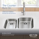 BR-3121R seamless undermount - the counter runs on