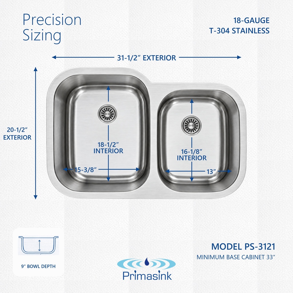 PS-3121 precision sizing - dimensions