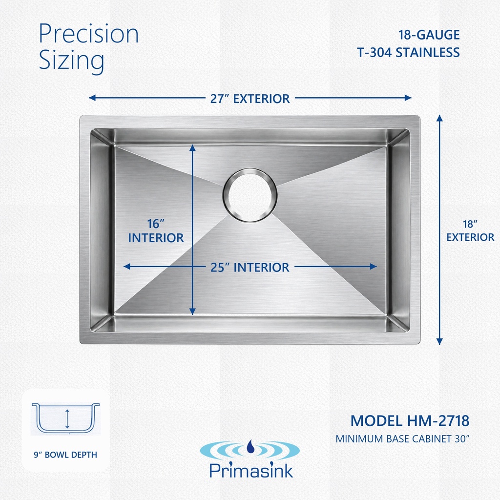 HM-2718 precision sizing - dimensions