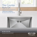 HM-2318 seamless undermount - the counter runs on