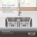 BR-3117LD seamless undermount - the counter runs on