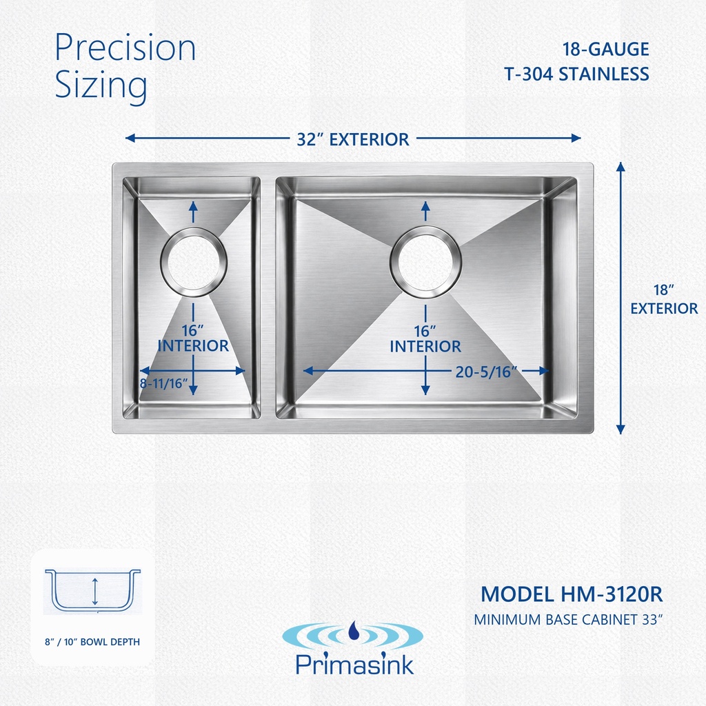 HM-3120R precision sizing - dimensions