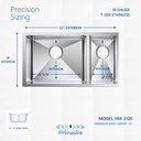 HM-3120 precision sizing - dimensions