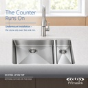 HM-3120 seamless undermount - the counter runs on
