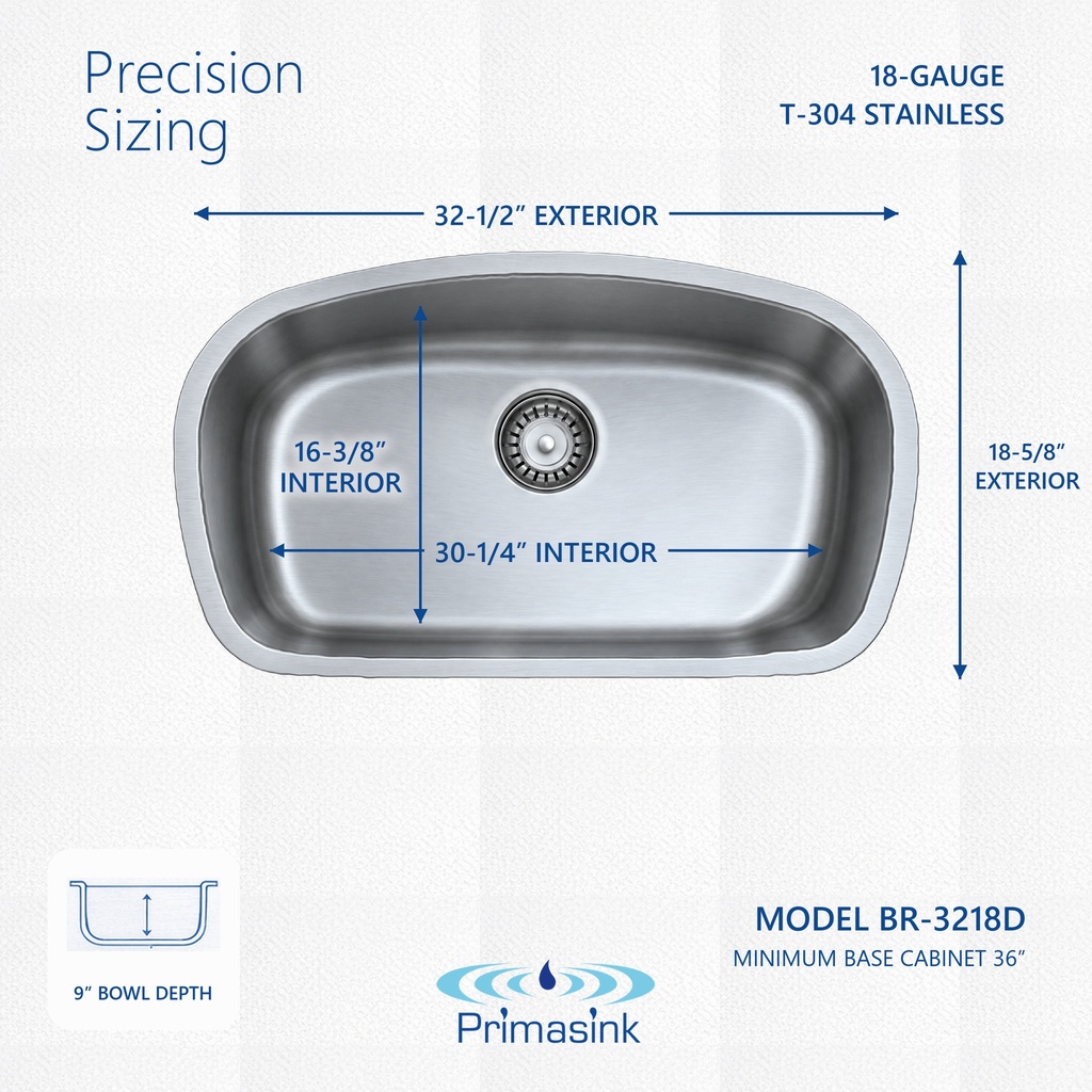 BR-3218D precision sizing - dimensions