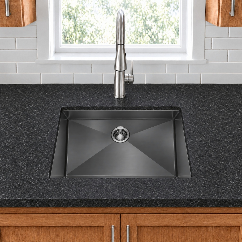 HM3018-BLACK seamless undermount edge detail