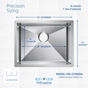 HM-2318ADA precision sizing - dimensions