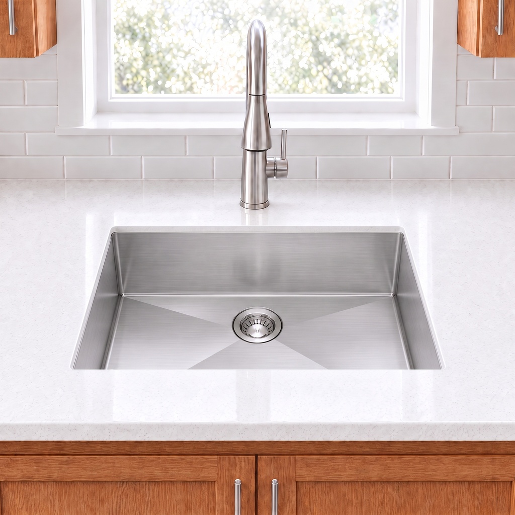 HM-2318ADA single bowl depth - angled view