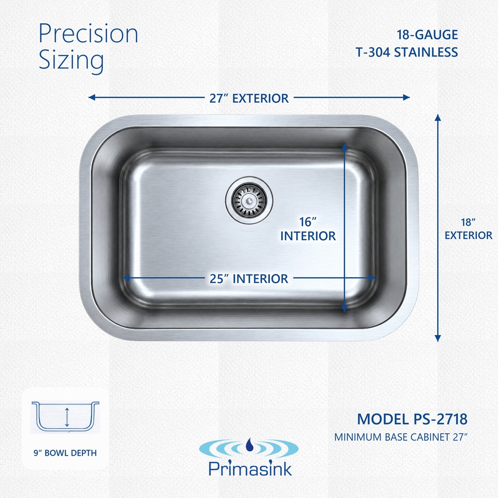 PS-2718 precision sizing - dimensions